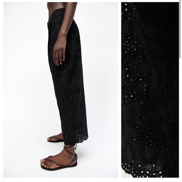 Zara pants with openwork embroidery - Picture 2 of 15
